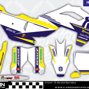 H-02407 - TE 300 2024 Blue Yellow
