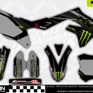 K-02005 - KXF250-450 2009-2011 Black and Grey